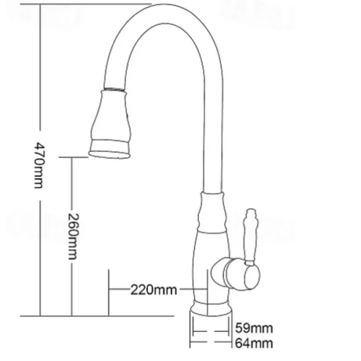 Kitchen Sink Mixer Faucet with Pull Out Sprayer, High Arc Brass Silver/Coffee Single Handle One Hole Oil-rubbed Bronze Pull Down Tall Kitchen Taps with Hot and Cold Water Hose
