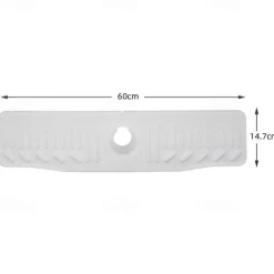 Kitchen Sink Splash Guard, 24in Faucet Mat Splash Catcher, Handle Drip Catcher Tray, Multipurpose for Kitchen Dish Drying Mats Sponge Holder and Bathroom Countertop Protect-Grey