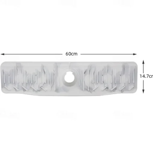 Kitchen Sink Splash Guard, 24in Faucet Mat Splash Catcher, Handle Drip Catcher Tray, Multipurpose for Kitchen Dish Drying Mats Sponge Holder and Bathroom Countertop Protect-Grey