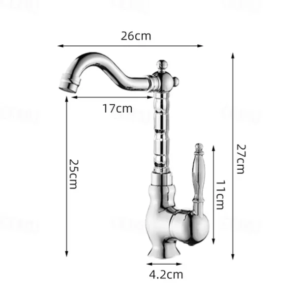 Kitchen Taps Sink Mixer Vessel Faucet, Single Handle with Cold and Hot Hose