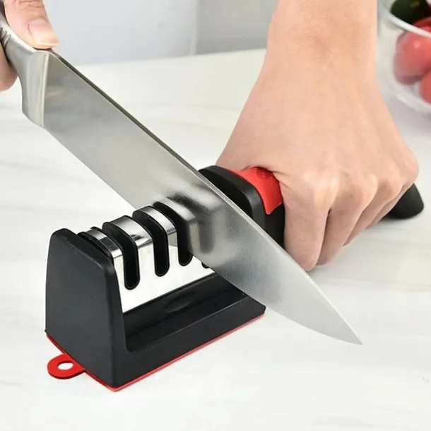 Knife Sharpener 4 Stages Professional Kitchen Sharpening Stone Grinder Knives Whetstone Tungsten Diamond Ceramic Sharpener Tool