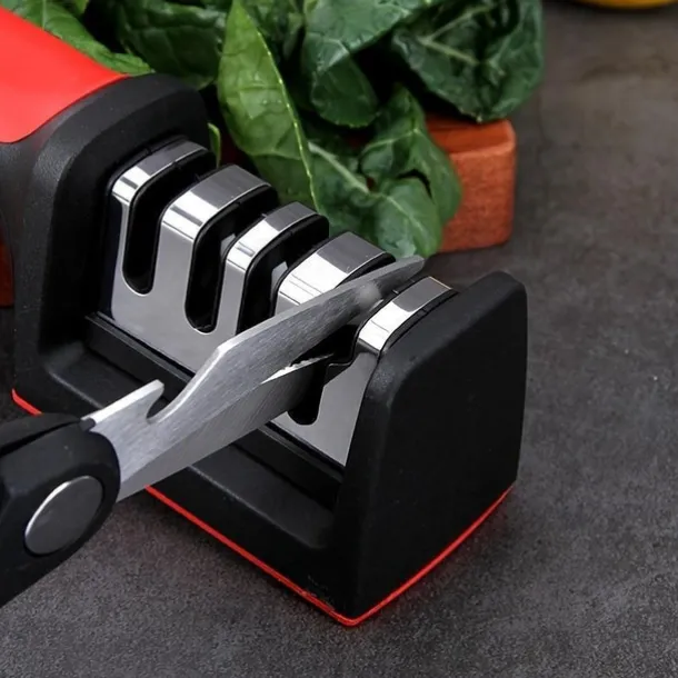 Knife Sharpener 4 Stages Professional Kitchen Sharpening Stone Grinder Knives Whetstone Tungsten Diamond Ceramic Sharpener Tool