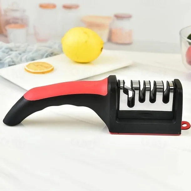 Knife Sharpener 4 Stages Professional Kitchen Sharpening Stone Grinder Knives Whetstone Tungsten Diamond Ceramic Sharpener Tool
