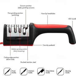 Knife Sharpener 4 Stages Professional Kitchen Sharpening Stone Grinder Knives Whetstone Tungsten Diamond Ceramic Sharpener Tool