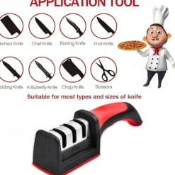 Knife Sharpener 4 Stages Professional Kitchen Sharpening Stone Grinder Knives Whetstone Tungsten Diamond Ceramic Sharpener Tool