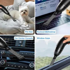 4.3Kpa Keyboard Vacuum Cleaner Mini, Handheld Computer Vacuum Cordless for Car Laptop Sewing Machine Portable Keyboard Vac USB Desk Crumbs Dust Cleaners