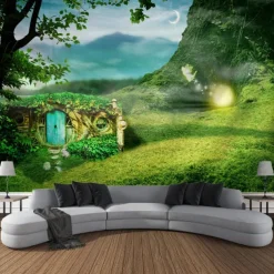 Landscape Forest Hanging Tapestry Wall Art Large Tapestry Mural Decor Photograph Backdrop Blanket Curtain Home Bedroom Living Room Decoration