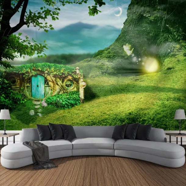 Landscape Forest Hanging Tapestry Wall Art Large Tapestry Mural Decor Photograph Backdrop Blanket Curtain Home Bedroom Living Room Decoration