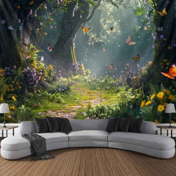 Landscape Forest Hanging Tapestry Wall Art Large Tapestry Mural Decor Photograph Backdrop Blanket Curtain Home Bedroom Living Room Decoration