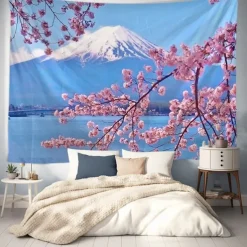 Landscape Mount Fuji Hanging Tapestry Wall Art Large Tapestry Mural Decor Photograph Backdrop Blanket Curtain Home Bedroom Living Room Decoration