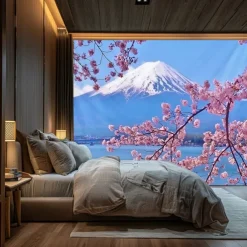 Landscape Mount Fuji Hanging Tapestry Wall Art Large Tapestry Mural Decor Photograph Backdrop Blanket Curtain Home Bedroom Living Room Decoration