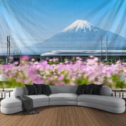 Landscape Mount Fuji Hanging Tapestry Wall Art Large Tapestry Mural Decor Photograph Backdrop Blanket Curtain Home Bedroom Living Room Decoration
