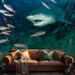 Landscape Ocean Fishes Hanging Tapestry Wall Art Large Tapestry Mural Decor Photograph Backdrop Blanket Curtain Home Bedroom Living Room Decoration