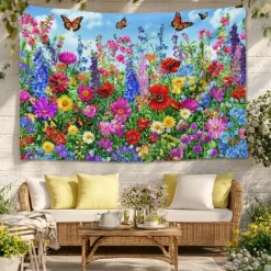 Landscape Small Daisy Tapestry Large Tapestry Mural Decor Photograph Backdrop Blanket Curtain Home Bedroom Living Room Decoration