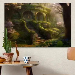 Landscape Wall Art Canvas Wonderful Tree Cave Prints and Posters Pictures Decorative Fabric Painting For Living Room Pictures No Frame