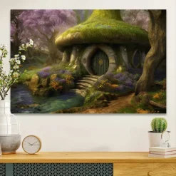 Landscape Wall Art Canvas Wonderful Tree Cave Prints and Posters Pictures Decorative Fabric Painting For Living Room Pictures No Frame