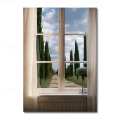 Landscape Wall Art Canvas The Window Modern Art Landscape Home Decoration Décor Rolled Canvas No Frame Unframed