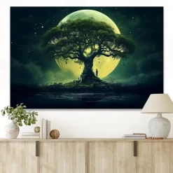 Landscape Wall Art Canvas Tree of Life Prints and Posters Pictures Decorative Fabric Painting For Living Room Pictures No Frame
