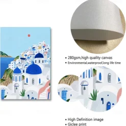 Landscape Wall Art Canvas Nordic Vintage Travel City Poster Paris Lisbon Japan Landscape Art Canvas Painting Housewarming Gift Wall Pictures Home Decor No Frame