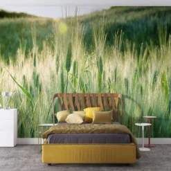 Landscape Wallpaper Mural Green Forest Wall Covering Sticker Peel and Stick Removable PVC/Vinyl Material Self Adhesive/Adhesive Required Wall Decor for Living Room Kitchen Bathroom