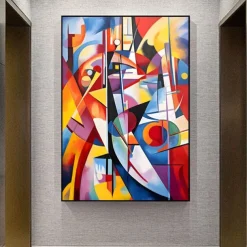 Large Abstract Art Painting on Canvas Hand-painted Original Colorful Canvas Wall Art Colourful Living room Painting on Canvas For Home Decor