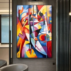 Large Abstract Art Painting on Canvas Hand-painted Original Colorful Canvas Wall Art Colourful Living room Painting on Canvas For Home Decor