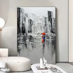 Large Abstract City Painting handmade Urban Art Painting hand painted City Skyline Painting New York Skyline oil painting New York city paintings Wall Art Large Abstract Painting