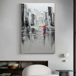 Large Abstract City Painting handmade Urban Art Painting hand painted City Skyline Painting New York Skyline oil painting New York city paintings Wall Art Large Abstract Painting