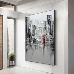 Large Abstract City Painting handmade Urban Art Painting hand painted City Skyline Painting New York Skyline oil painting New York city paintings Wall Art Large Abstract Painting