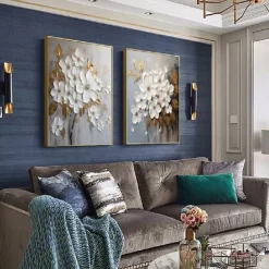 Large Abstract 3d Flower painting handmade Rose Flower Oil Painting on Canvas Wall Art Minimalist Floral Art Custom Painting Modern Living Room Decor Gift