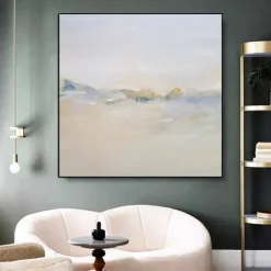 Large Abstract seascape Oil Painting hand painted Sky and Beach oil painting Canvas Wall Art Modern Coastal painting Wall Art painting for Living Room Ocean Decoration