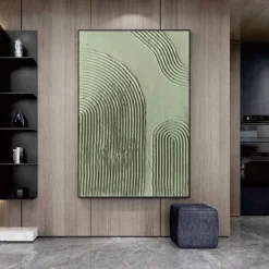 Large Beige And Gold Paintings On Canvas handmade White Textured Wall Art painting hand painted 3d Textured Abstract Painting Minimalist Art for Living Room Canvas Modern Art painting