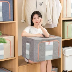 Large Capacity Clothes Storage Box Foldable Dustproof Closet Organizer Oxford Cloth Luggage Blanket Quilt Sorting Bag