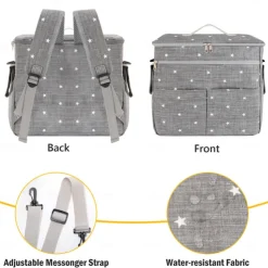 Large Capacity Shoulder Bag Bento Box - Insulated Lunch Bag for Outdoor Picnics, Teens, and Office Workers - Ideal for Schools, Classrooms, Cafeterias, and Back to School