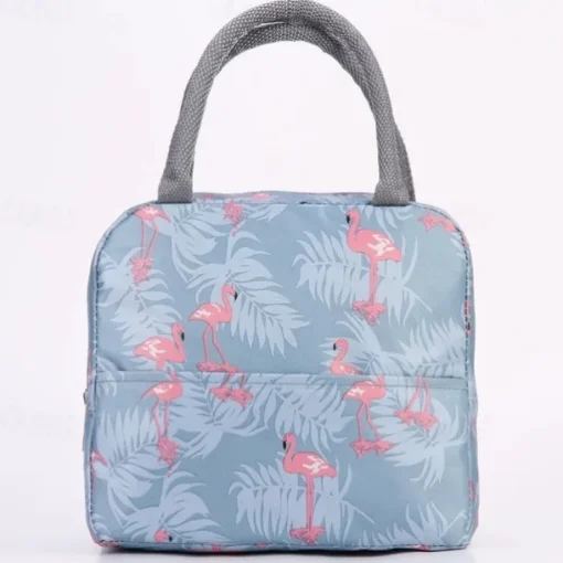 Large Capacity Small Fresh Printed Insulation Bag Ice Pack Printed Bento Bag Portable Hand-Held Lunch Bag