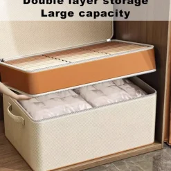 Large Capacity Storage Bags,storage For Clothes,Portable Closet Storage Box With Reinforced Handles,Multi-purpose Household Storage Bag,for Comforters Bedding