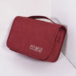 Large Capacity Waterproof Toiletry Bag with Hooks - Unisex Travel Bag for Full-Size Shampoo, Makeup, and Bathroom Accessories - Travel Makeup Brush Set Included