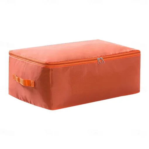 Large Clothes Storage Bag, Under Bag Storage Zipper Clothes Organizer With Handle, Space Saver Containers For Bedding