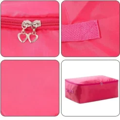 Large Clothes Storage Bag, Under Bag Storage Zipper Clothes Organizer With Handle, Space Saver Containers For Bedding