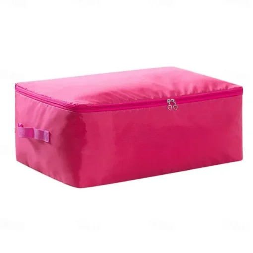 Large Clothes Storage Bag, Under Bag Storage Zipper Clothes Organizer With Handle, Space Saver Containers For Bedding