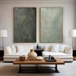 Large Green Texture Painting hand painted Dark Green Abstract oil painting handmade Wall Art Sage Green Abstract Painting Modern Texture Canvas Art Green Wall Art paintings