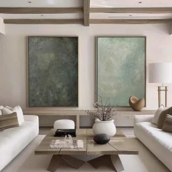 Large Green Texture Painting hand painted Dark Green Abstract oil painting handmade Wall Art Sage Green Abstract Painting Modern Texture Canvas Art Green Wall Art paintings