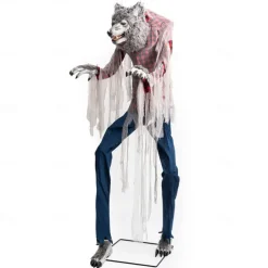 Large Halloween Electric Werewolf Ornament Outdoor Horror Sensor Decoration Haunted House Amusement Park Decoration Props