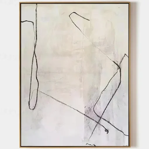 Large handmade Milimalist Abstract Painting Handmade Black Gray Minimalist Painting On Canvas hand painted Textured Painting Abstract Art painting black Gray abstract art painting