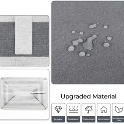 Large Laundry Basket Waterproof Freestanding Laundry Hamper Collapsible Tall Clothes Hamper with Extended Handles for Clothes Toys in the Dorm and Family-(Gradient Grey 75L)