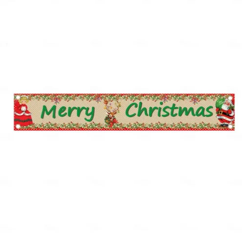 Large Merry Christmas Banner Xmas Decoration Snowman Christmas Tree Hanging Huge Sign Holiday Party Supplies Home Decor For Outdoor, Indoor, Yard, Garden, Porch, Lawn