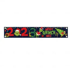 Large Merry Christmas Banner Xmas Decoration Snowman Christmas Tree Hanging Huge Sign Holiday Party Supplies Home Decor For Outdoor, Indoor, Yard, Garden, Porch, Lawn