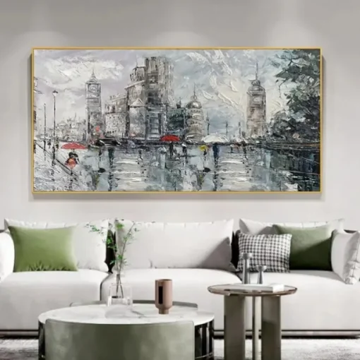 Large New York city painting hand painted Abstract City Painting handmade Urban Art Painting hand painted City Skyline Painting New York Skyline oil painting city paintings Wall Art Abstract Painting