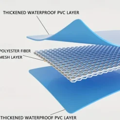 Large Round Pool, Available in Multiple Sizes, Foldable, Lightweight And Easy to Install, Portable And Storage-Friendly, Durable PVC Mesh Material with Quick-Drain Valve Design, Equipped with Multiple