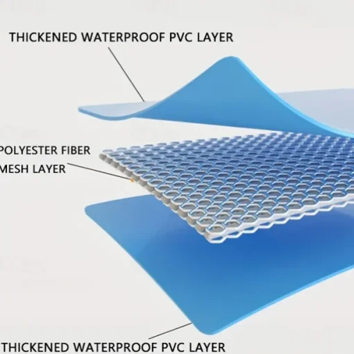 Large Round Pool, Available in Multiple Sizes, Foldable, Lightweight And Easy to Install, Portable And Storage-Friendly, Durable PVC Mesh Material with Quick-Drain Valve Design, Equipped with Multiple